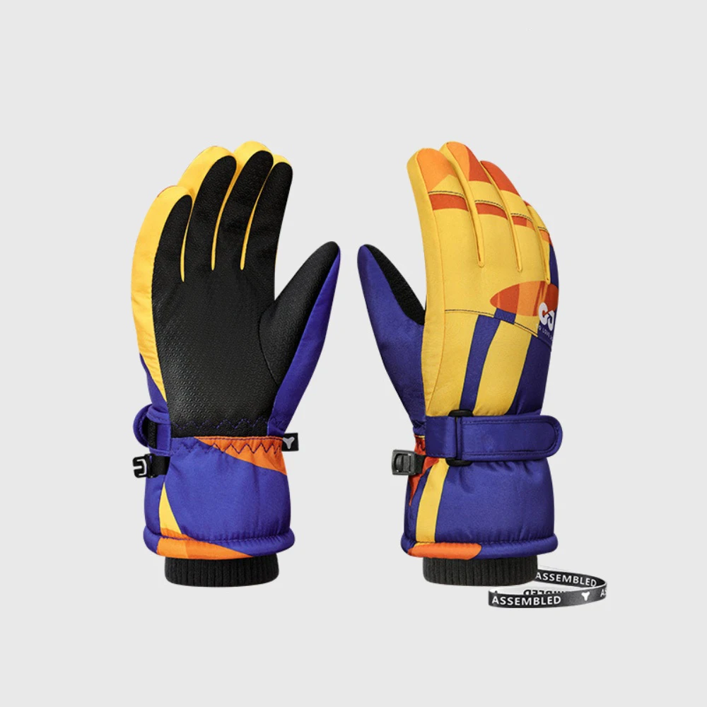 

Детские лыжные перчатки для мальчиков и девочек, спортивные флисовые утолщенные водонепроницаемые ветрозащитные теплые перчатки, зимние детские перчатки