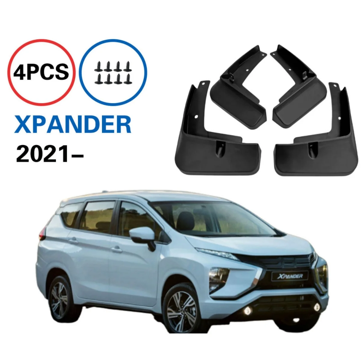 Splash-proof No punching Mudguard for Mitsubishi Xpander 2021 Fender Mud Flaps Guard Splash Flap Mudguards Accessories