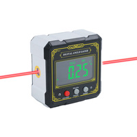 Digital Laser Inclinometer Digital Level and Angle Finder 4 Sided Strong Magnet Aluminum Alloy IP54 Water Proof for Miter Saw