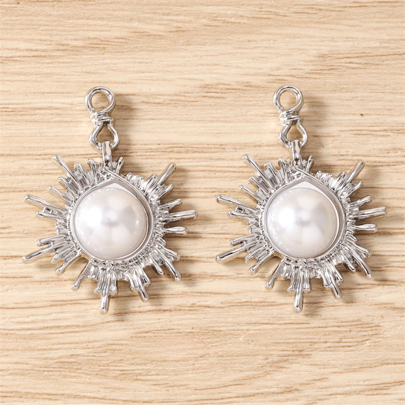 5 Stück 24x32mm Niedliche Bunte Kristall-Metall-Sonnenanhänger für Halsketten, Ohrringe, Armbänder, DIY-Bastelzubehör, Schmuckherstellungszubehör – Detail 17