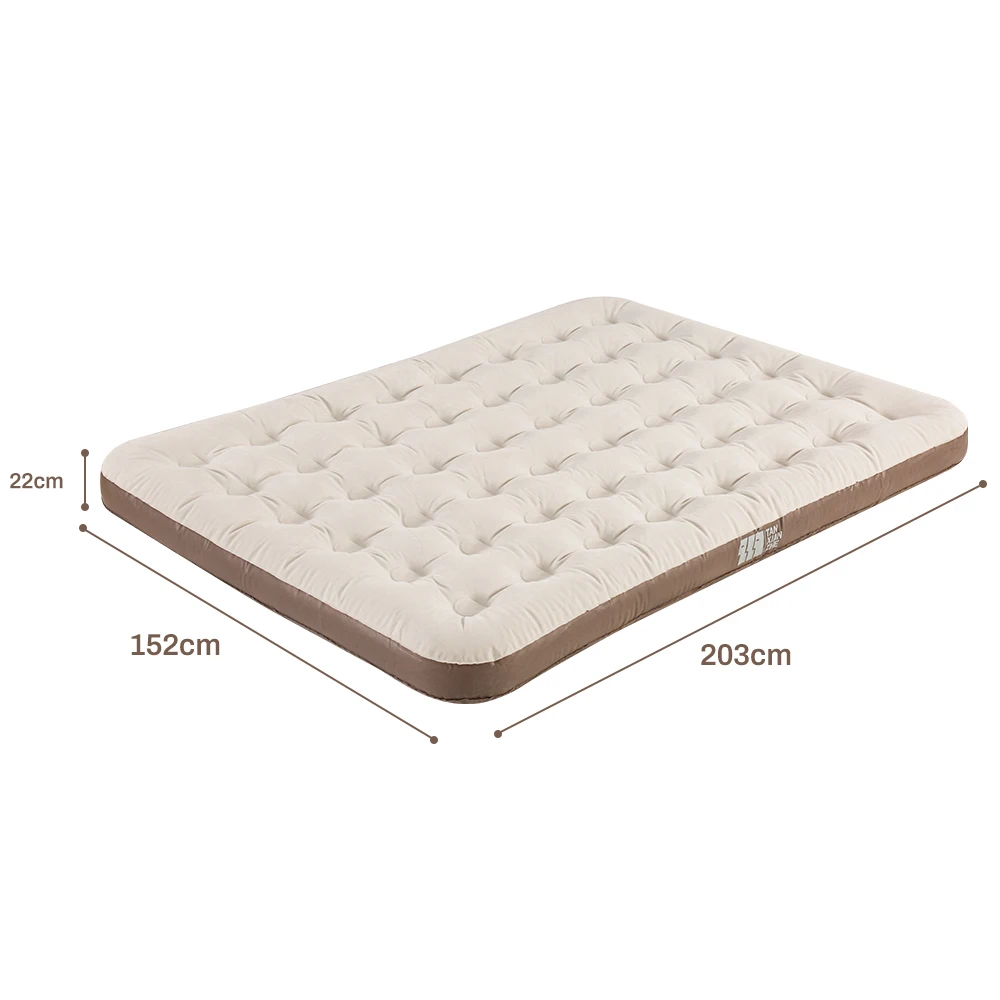 Single Twin Size PVC Flocked Inflatable Air Mattress for Camping Travel Ultralight  Air Bed for Outdoor Camp Sleeping