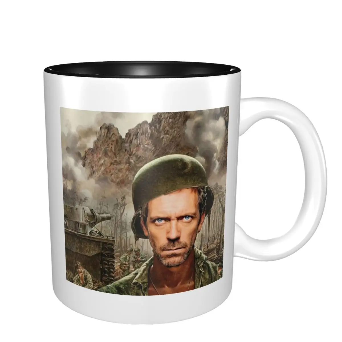Thousand Yard Stare House Brainrot Mug Funny Ceramic Coffee Cups Tea Mugs Milk Cup Drinkware Gifts for Friends