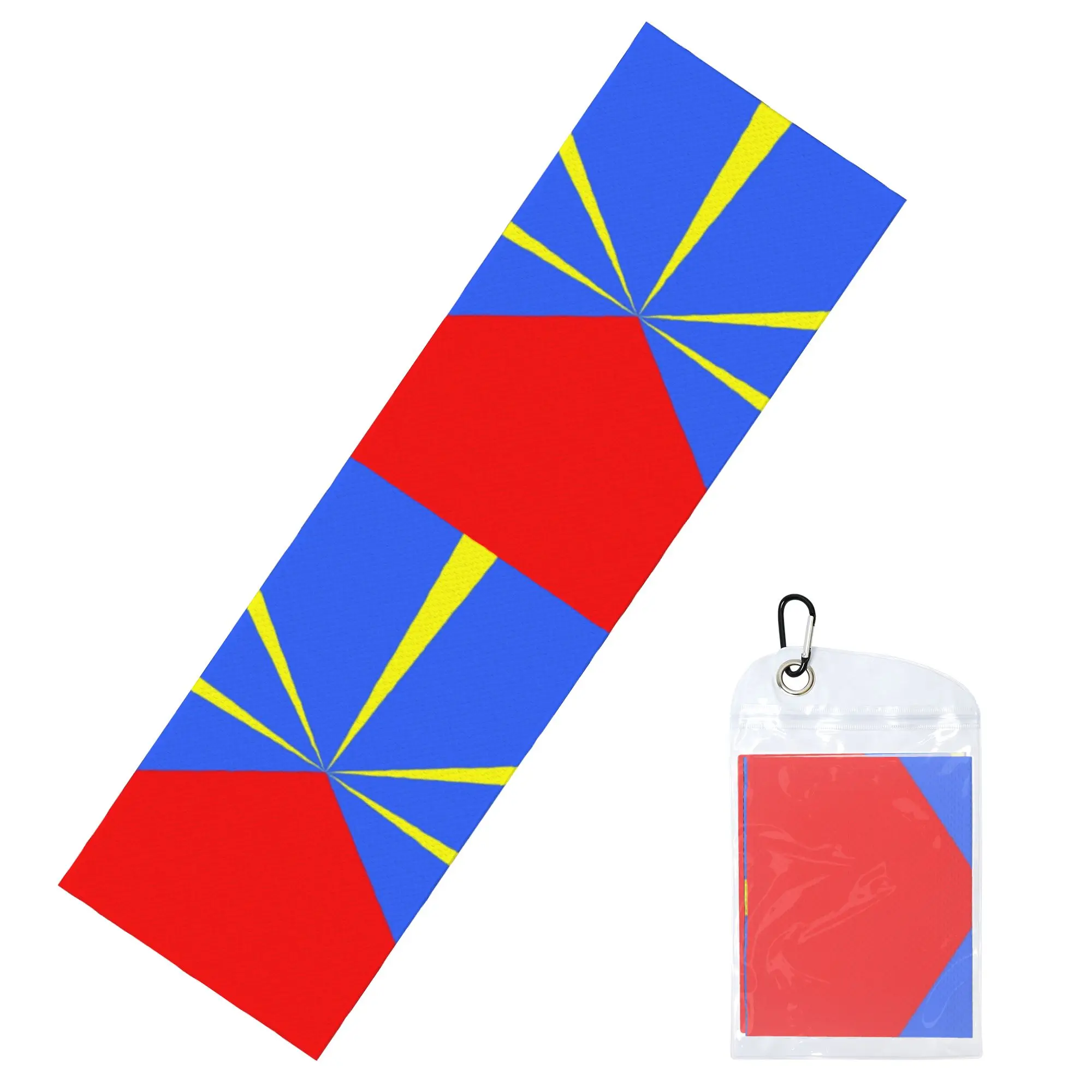Flag Of Reunion Cold Exercise Towel  Yoga And Fitness Running Outdoor Activities Travelling Swimming Camping Towels