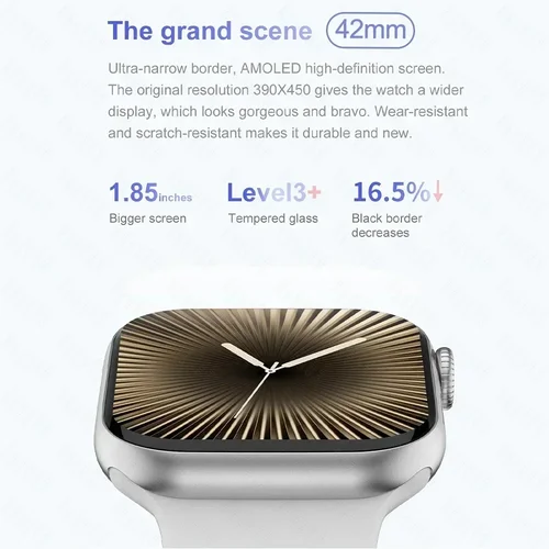 Imagen 2 del producto 2025 nuevo Original para Apple Watch X Mini reloj inteligente hombres HD AMOLED 4GB de memoria música 3D envolvente BT llamada relojes inteligentes impermeables