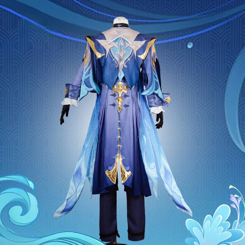 Game Genshin Impact Neuvillette Fontaine Chief Justice Cosplay Costume Halloween outfits Animation Game Costume Men Full Set