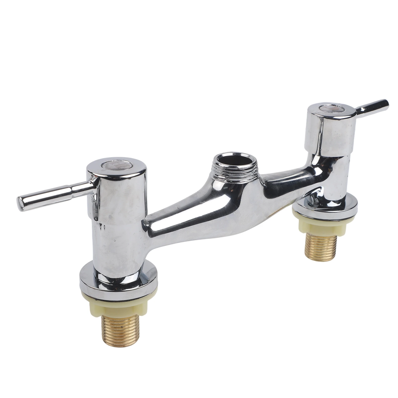 

Хромированный смеситель для кухонной мойки с горячей и холодной водой, настольный, из цельной латуни, хромированная конструкция, диаметр подходит для труб