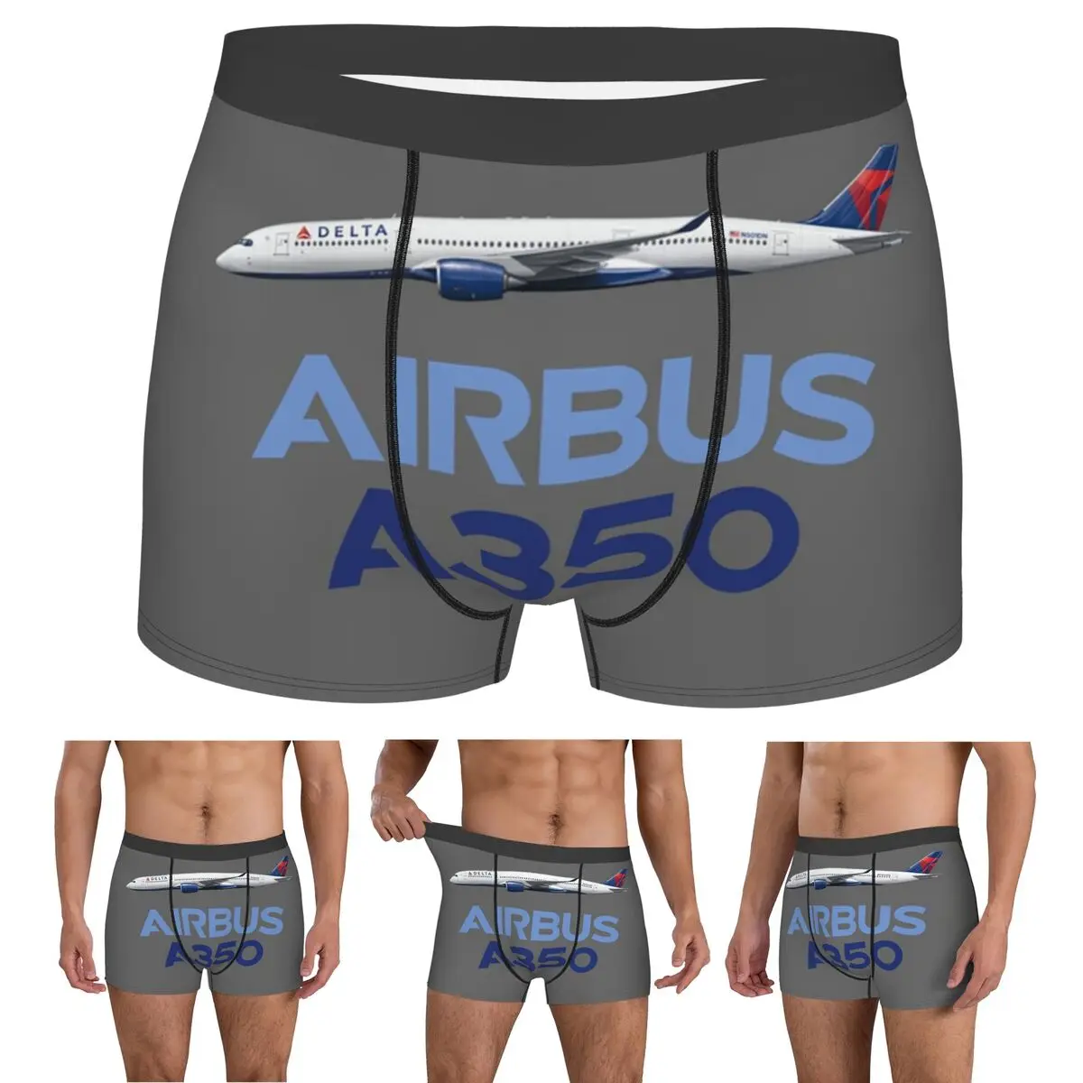 

Трусы-боксеры, шорты, новые трусы Airbus Beluga A350, мужское дышащее нижнее белье для Homme, мужской подарок бойфренду