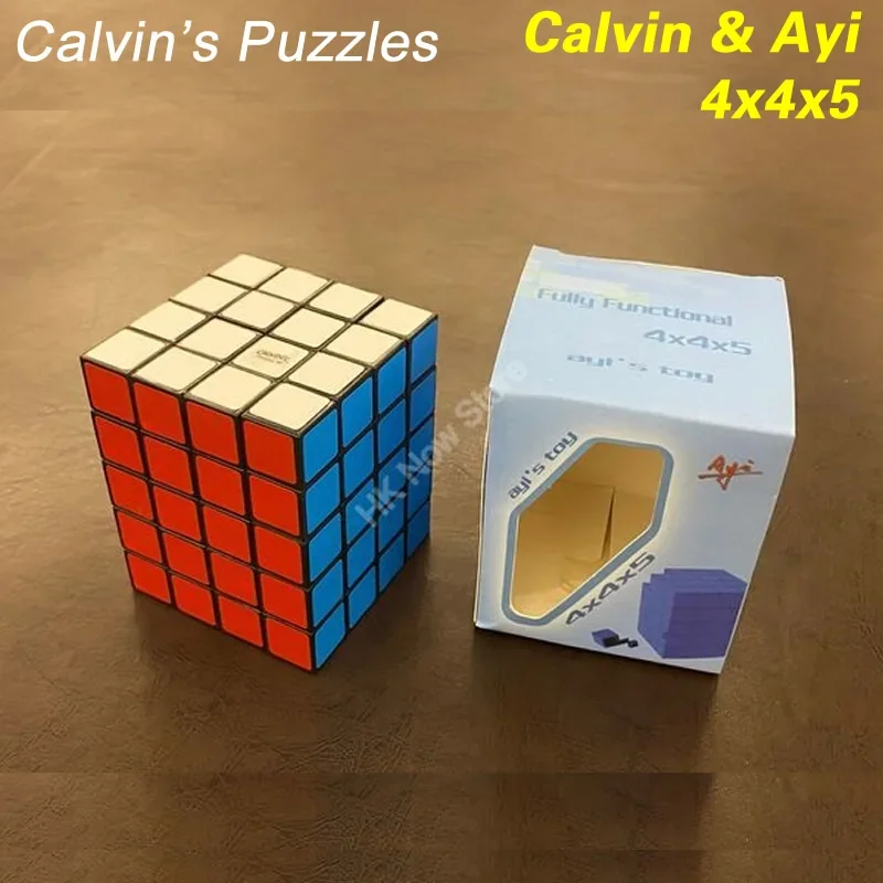 Calvin & Ayi Full Function 4x4x5 Magic Cube Calvin's Puzzles Neo Professional Speed Puzzle Brain Teasers Educational Toys