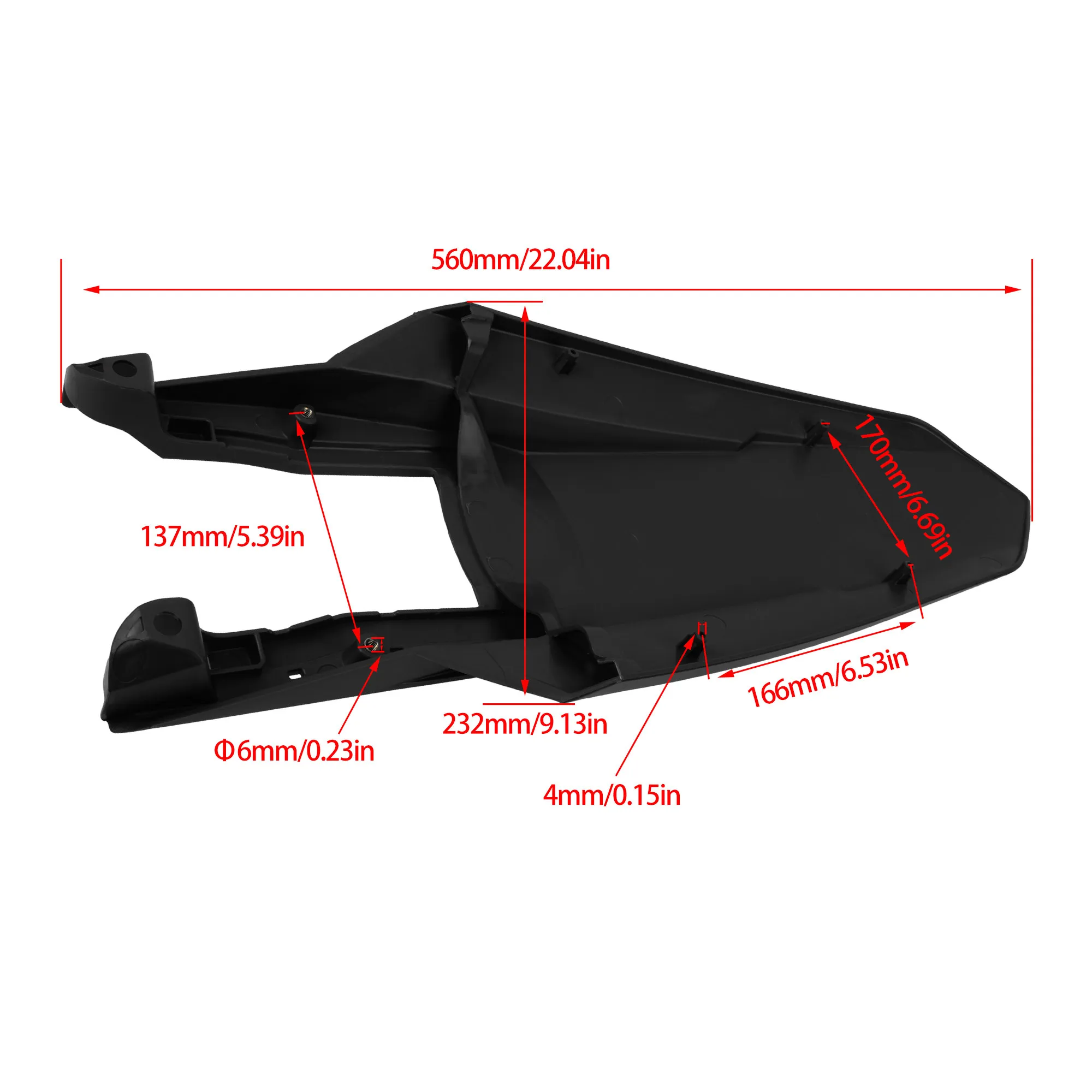 For Hengjian Z300 2024 Kewesi K23 KTM Rear Fender Mudguard No-Drill Accesorios Moto Accessori Moto view 6