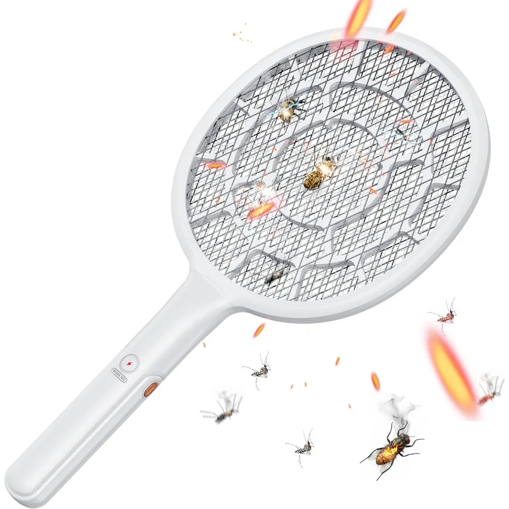 

Electric Fly Swatter with High Voltage 3mm Mesh Lightweight AA Battery Powered for Indoor Outdoor Use