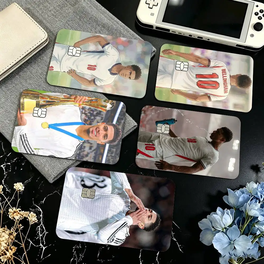Football J-Jude B-Bellinghams Credit Card HD Stickers Small Chip Waterproof Sticker Game Card Decal Gift