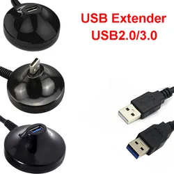 1PC 1/1.5M USB 2.0 3.0 Extender Cable Male to Female Adapter Base Docking Stand For Laptop Projector Mouse Keyboard USB Extender