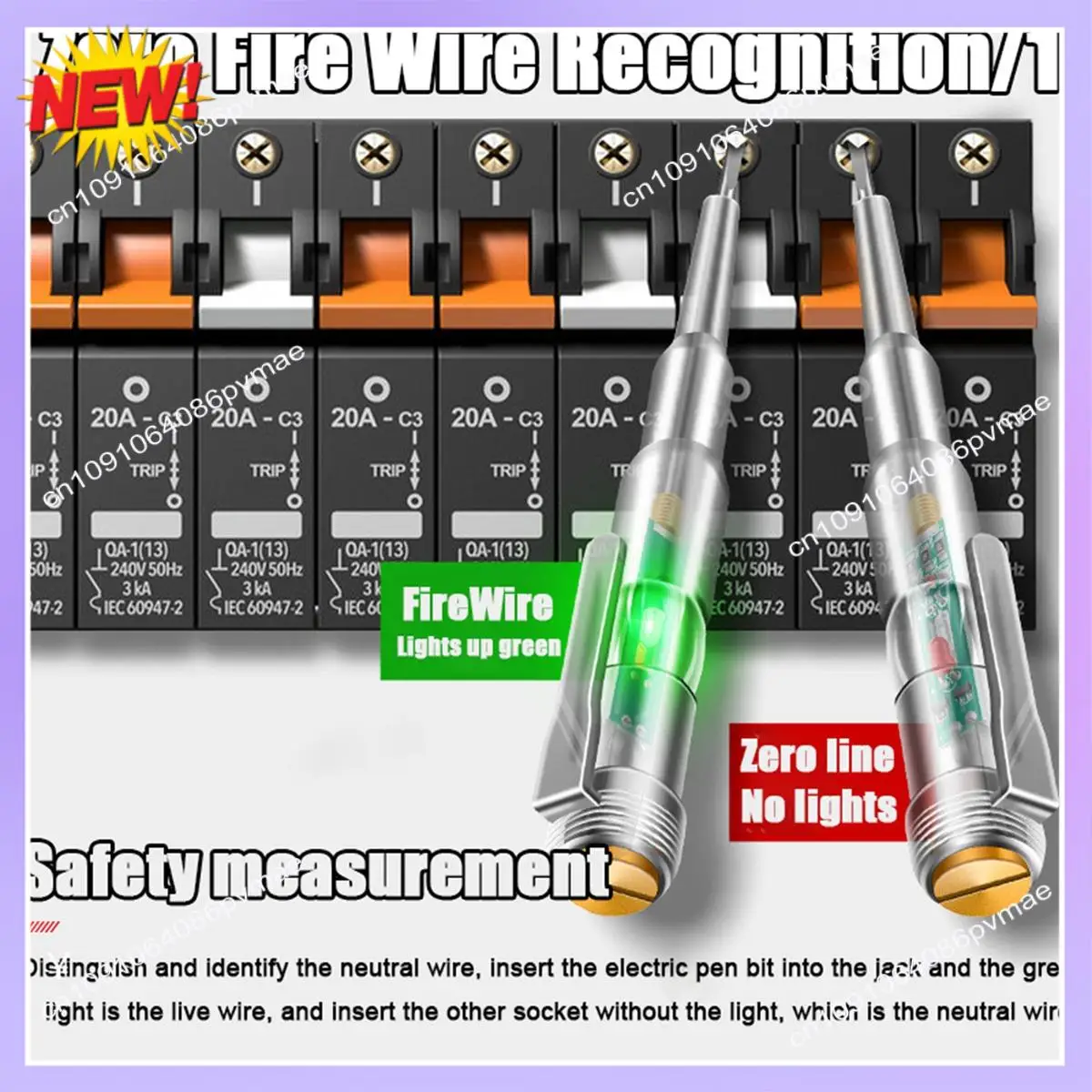 T24C 4PC Intelligent Induction Power Voltage Detector Pen 24-250V Circuit Tester Electrical Screwdriver Indicator Electrician