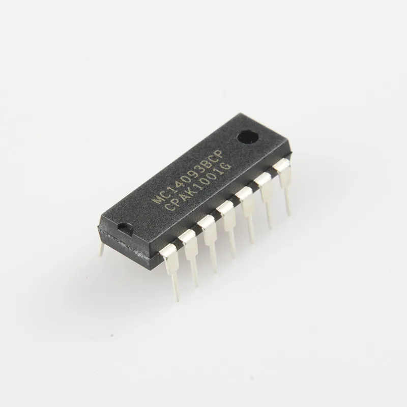 10pcs  MC14093BCPG DIP-14 Quad 2-Input NAND Schmitt Trigger CMOS Logic IC Pulse Shaper Chip One-Stop BOM Service
