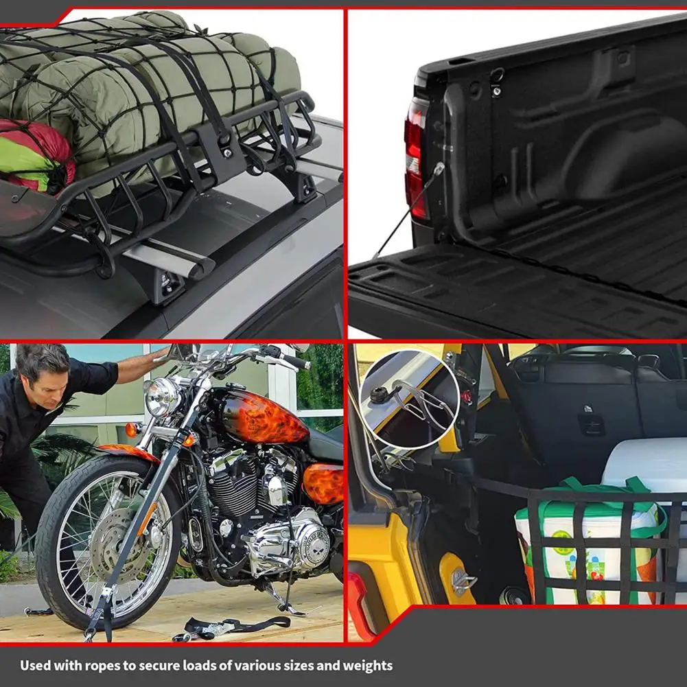 Weather-resistant Motorcycle Strap Rings Long-lasting Wide Application Practical Trailers Trucks Tie-Down Anchors Hook