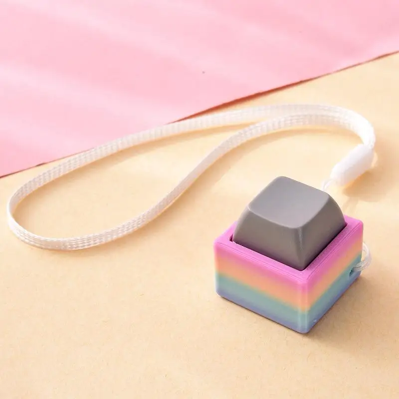Lebendige Farben, Tastatur-Tasten als Fidget-Spielzeug, angenehmes taktiles Feedback, tragbares Schlüsselband zur Stressbewältigung, ideal für Büro, Schule und den täglichen Gebrauch. – Detail 10