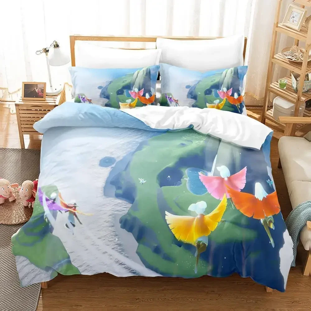 

Game SkyChildren of the Light Bedding Set Cartoon Anime three-piece set Adult Kid Bedroom Duvet cover Sets 3D Print Kawaii beds