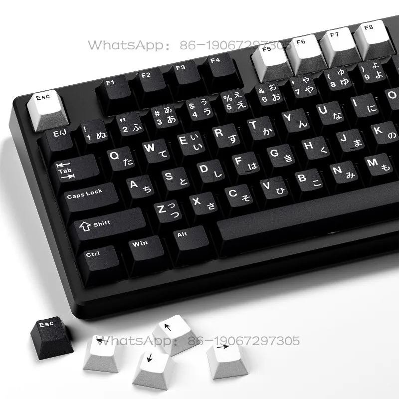 

Black and White Small Languages Original High Injection Molding Is Engraved Opaque Two-color Pbt Material