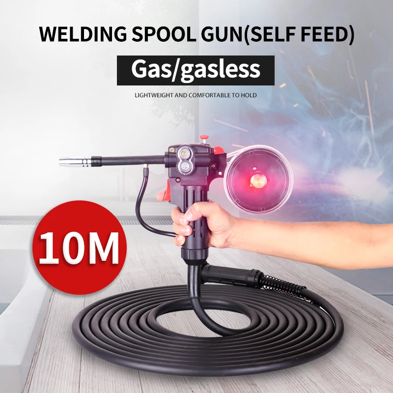 10 متر Mig لحام الألومنيوم بكرة البنادق اليورو دفع سحب لحام بندقية 200A الغاز الغاز Mig لحام بكرة بندقية لحام الألومنيوم #5