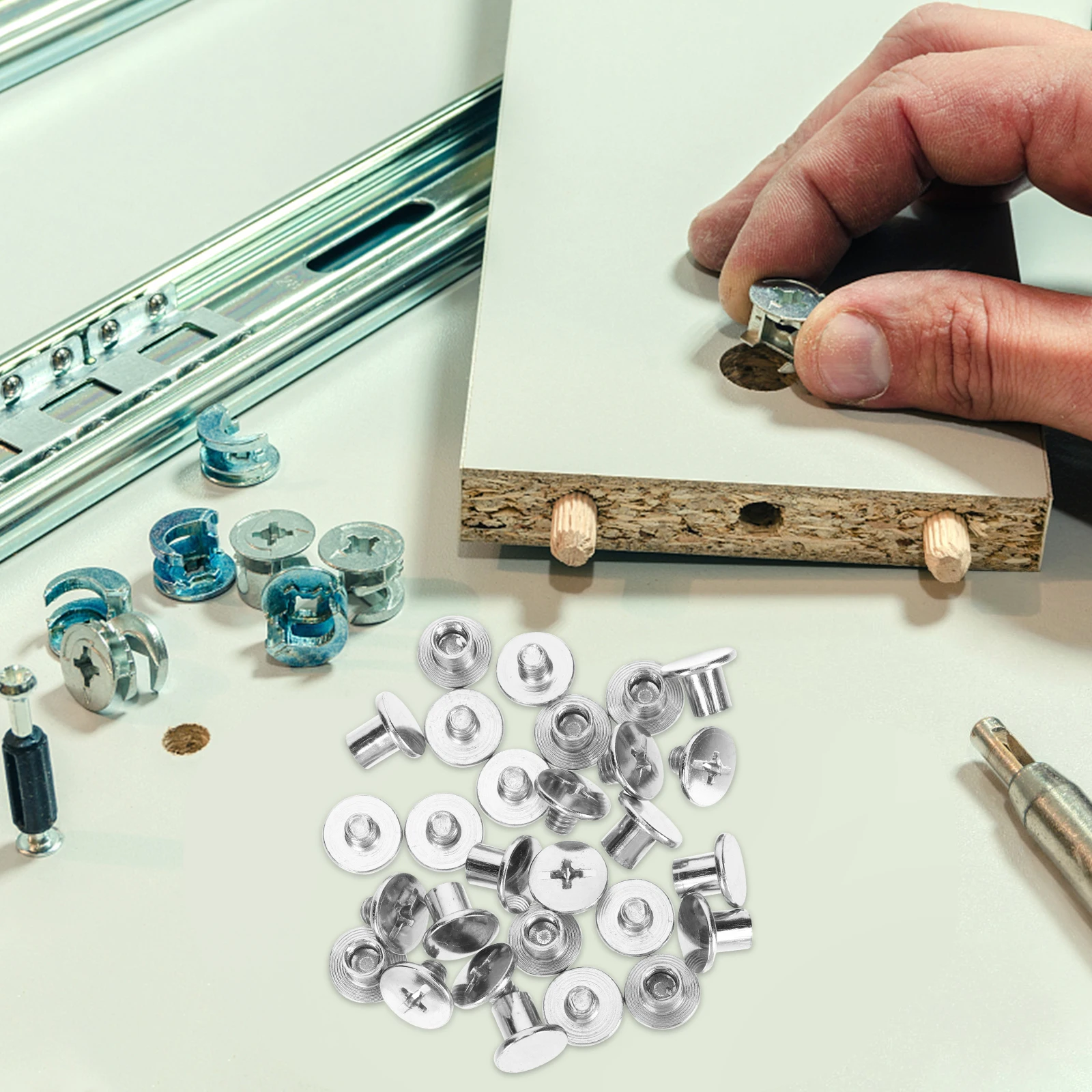 

Carbon Steel Binder Nails Double Sided Silver Binding Screws for Scrapbooking Chicago Screws Book Photo Albums Crafts