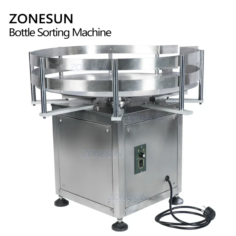 ZONESUN ZS-SP600Z Автоматическая вращающаяся круглая пластиковая банка для бутылок, сортировочная машина с поворотным столом для производственной линии