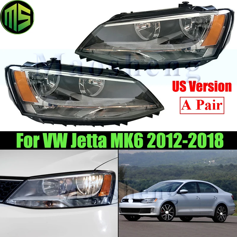 

Maosheng пара американских прав, галогенный передний бампер, фара для VW Jetta MK6 2012-2018, фара, поворотная фара