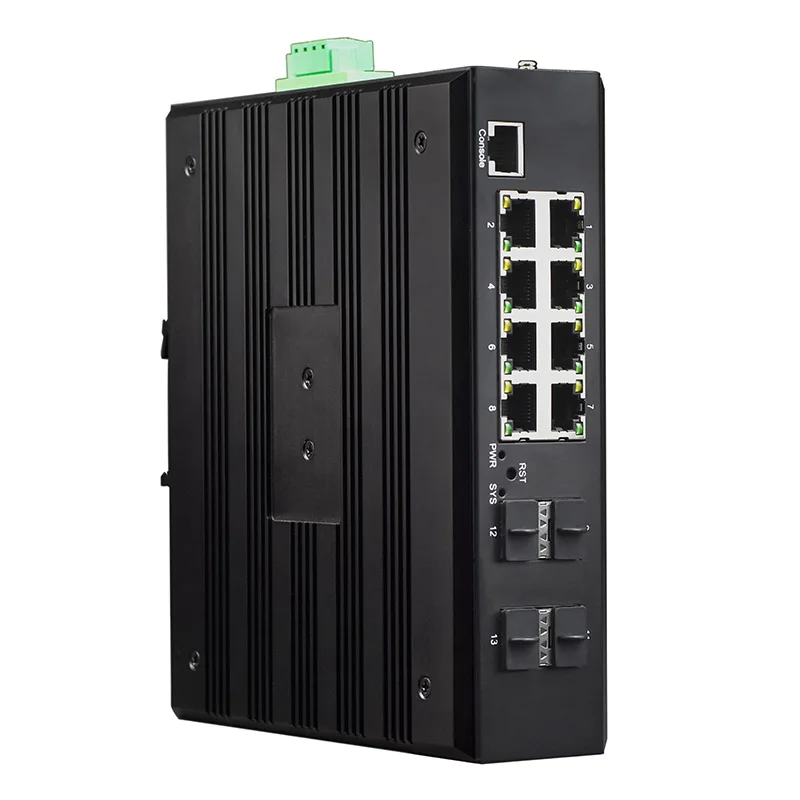 L3 管理された 8 ポート ギガビット イーサネット産業用スイッチ、4 ポート 10G SFP 付き