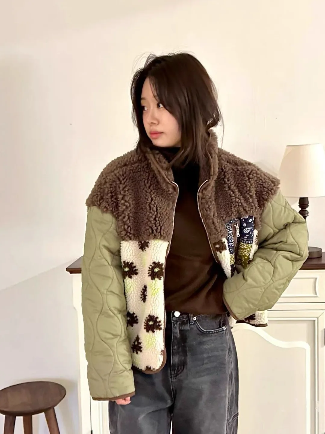 معطف شتوي نسائي لطيف من القطن من Jaet متعدد الاستخدامات، دافئ ومريح، مقاس صغير عصري #3