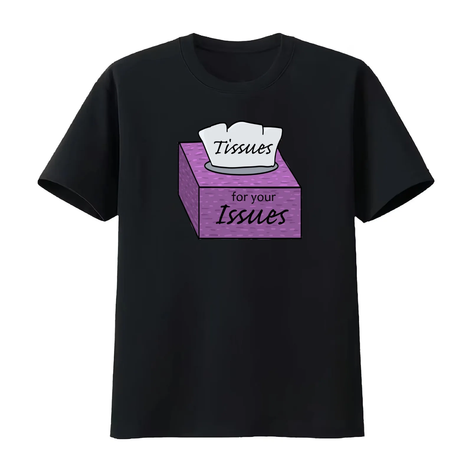 Tissues for your issues T-Shirt Summer Casual Cotton Tee Oversized Streetwear Tops Vintage Graphic Print Unisex Men Women