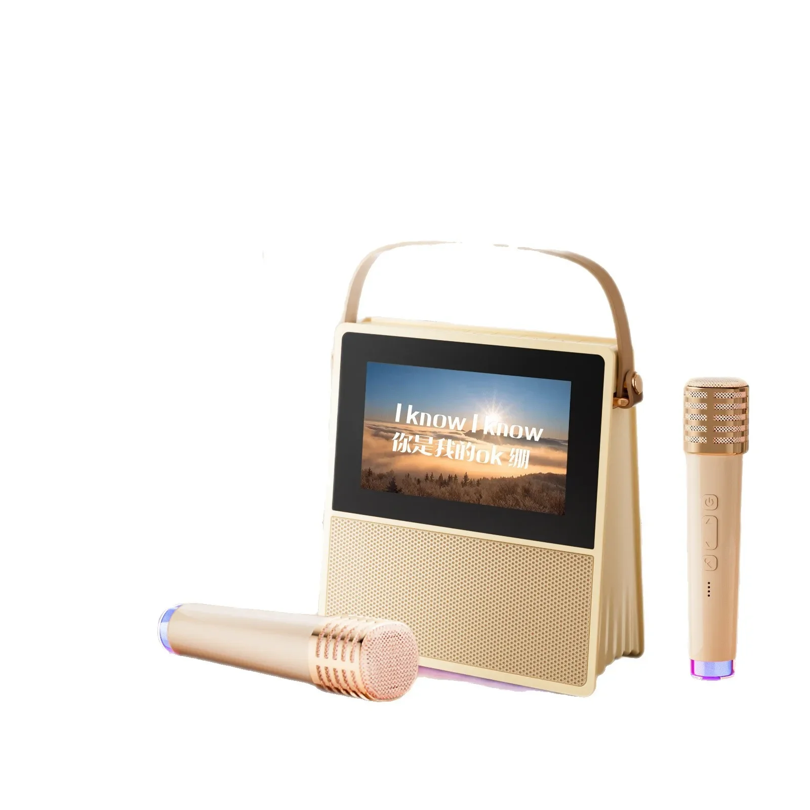 

Smart speaker, Bluetooth k song microphone integrated, microphone home live k song convenient test