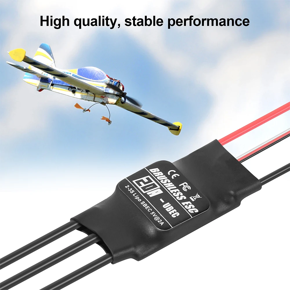 20A 30A 40A 50A 60A 80A Brushless ESC Speed ESC Controller With UBEC2-6S for RC Airplanes Helicopter
