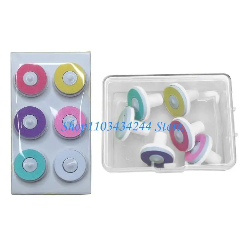 

G2TC 6Pcs/set Baby Electric Nails Trimmer Replacement Pad Nails File Grinding Heads for Professional Safe Infant Manicure