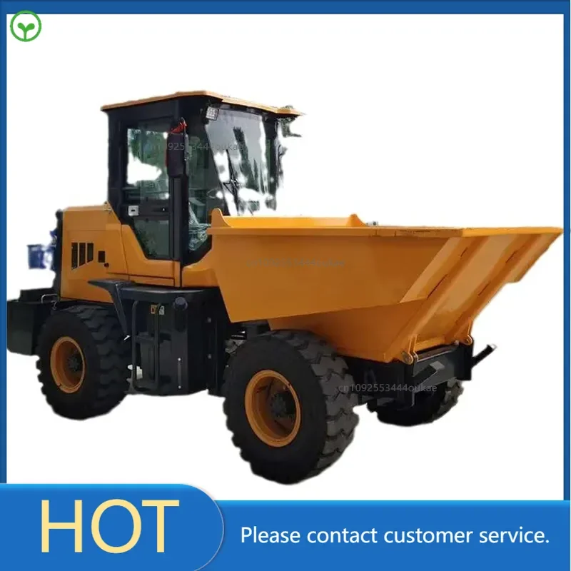 front dump truck at construction site, electric bulldozing four-wheel dump truck, mining bouncing truck