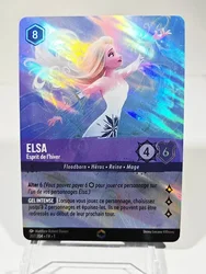 Disney Lorcana Proxy francés papel de aluminio de alta calidad, elsa, mickey mouse, Bella, aurora, Aladdín, genie, stitch, tinker bell, cartas de juego TCG