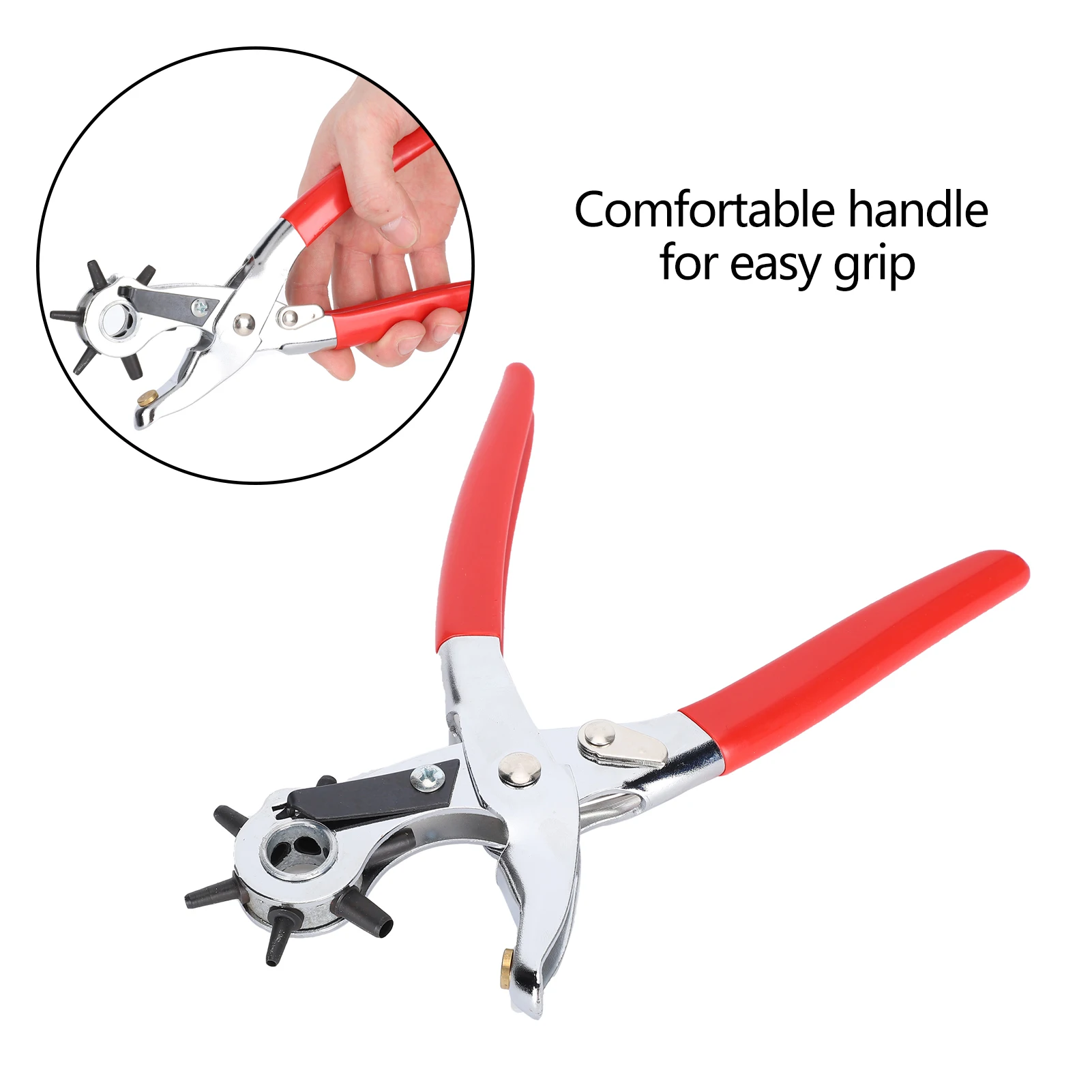 Belt Punch Plier Belt Punching Machine Belt Hole Punch Plier Multi-Function Leather Punching Machine Watchband Hole Puncher Tool