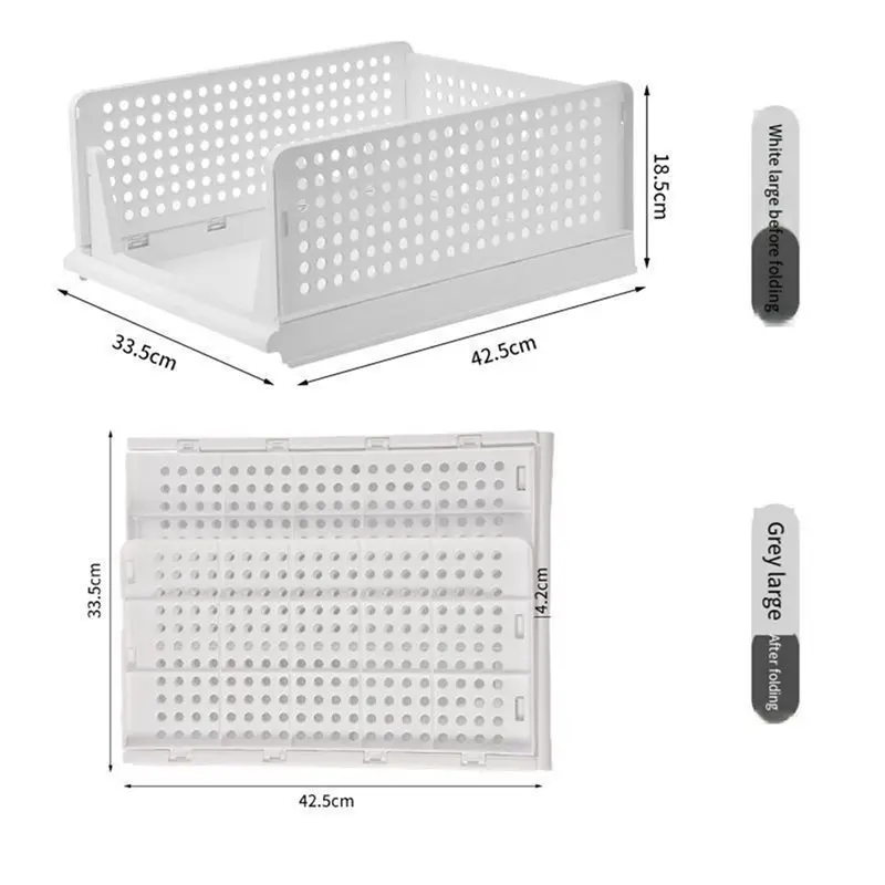 AT63-2X Stackable Wardrobe Storage Box Multi-Function Foldable Suitable For Wardrobe Storage Clothing Drawer Storage Box