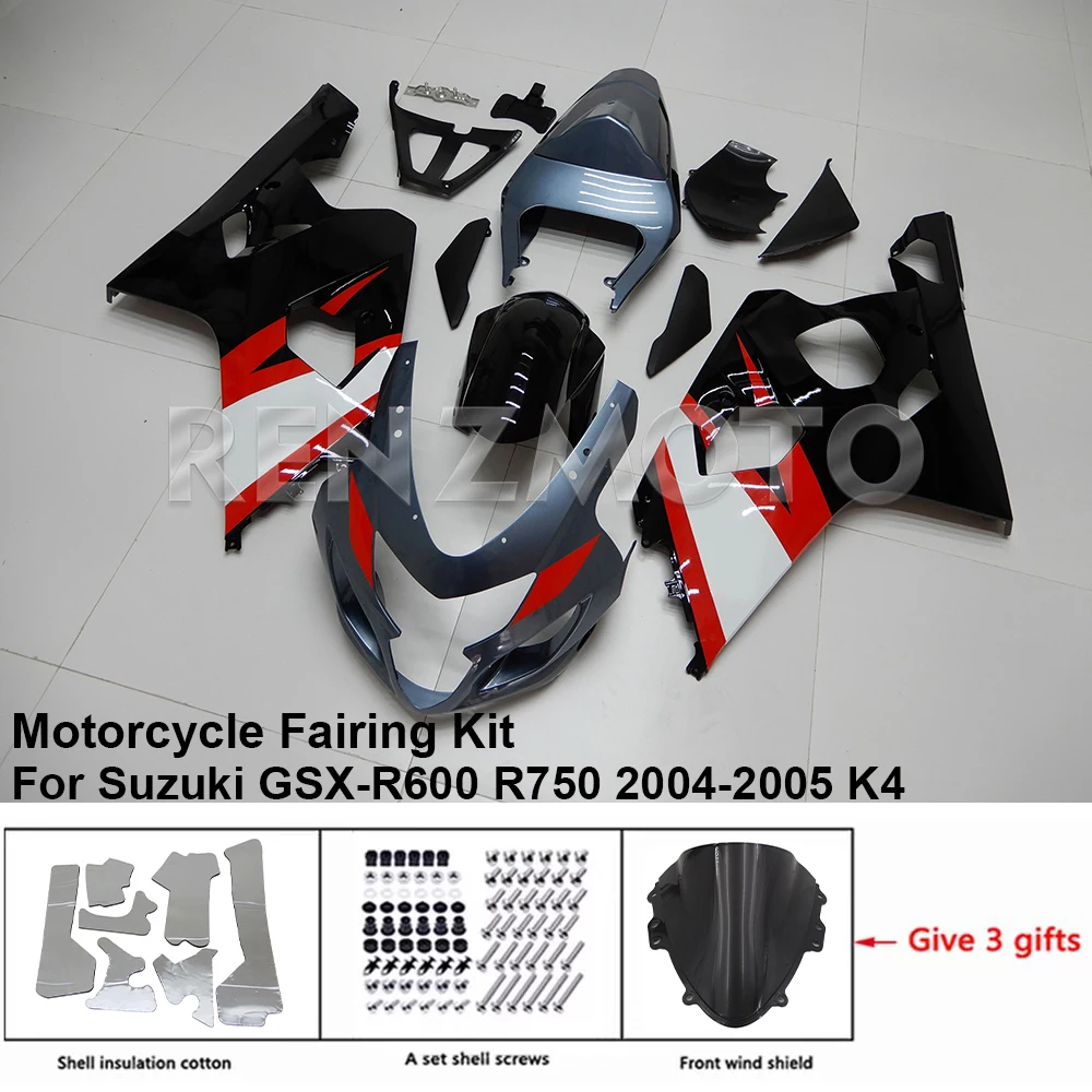 

Комплект для кузова мотоцикла, обтекатель для Suzuki GSX-R600 R750 2004 2005 K4 K5, пластиковый корпус