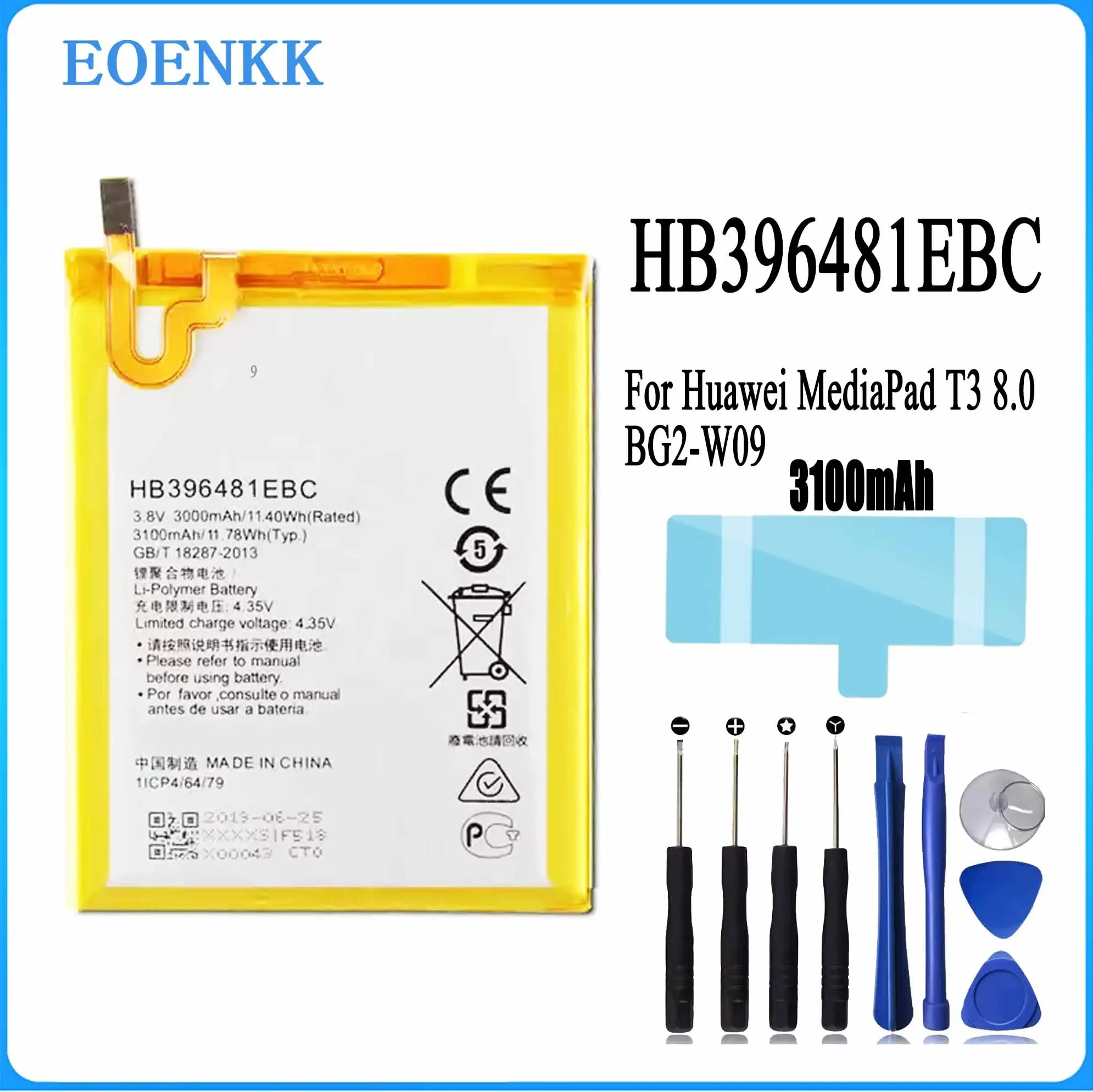 

HB396481EBC Battery For Huawei MediaPad T3 8.0 BG2-W09 Battery Replacement Repair Part Original Capacity Batteries Bateria