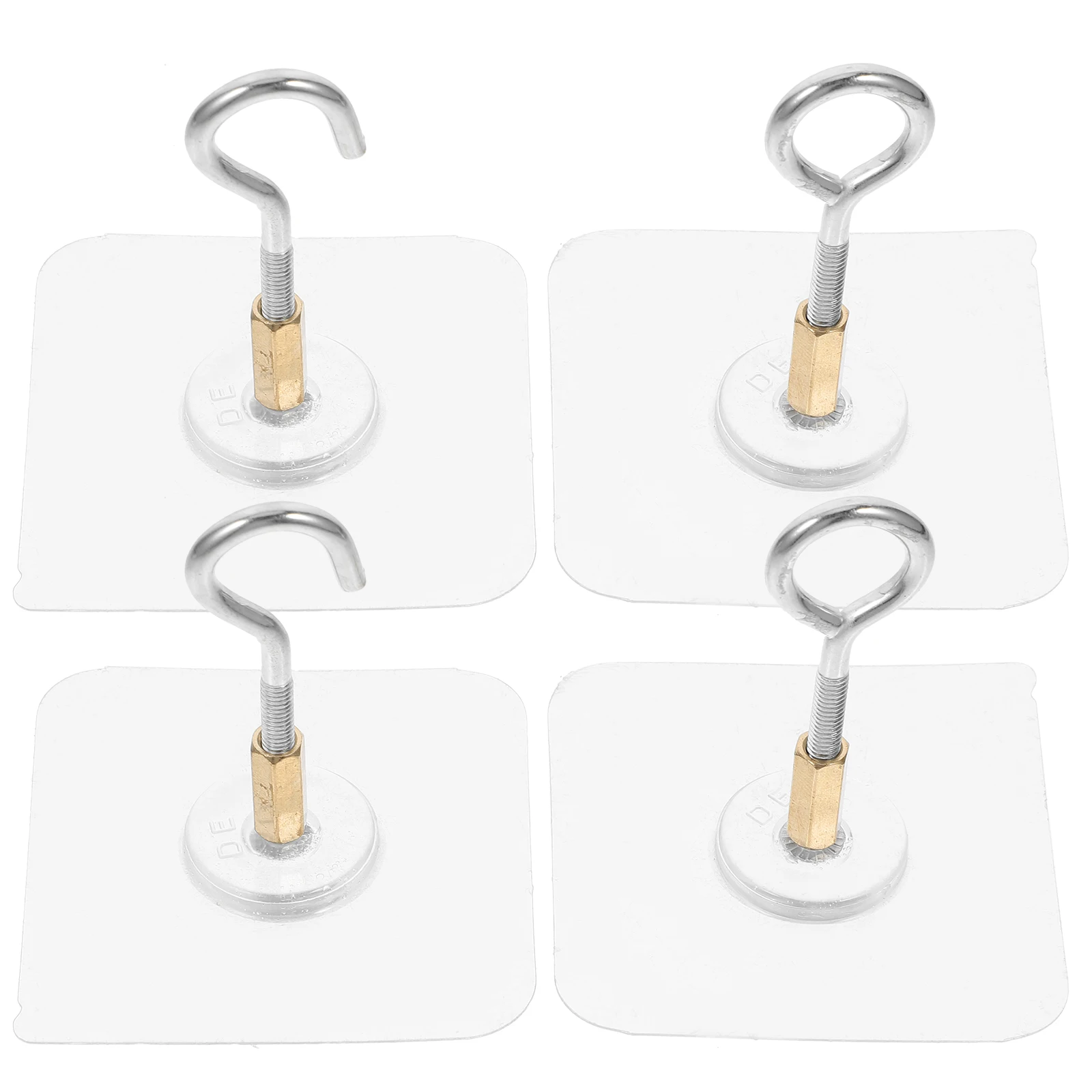 

4pcs No Trace Hooks Strong Adhesive for Hanging Plants Iron Ceiling Heavy Duty Wall Hangers Sticky Shower Removable Door Coat