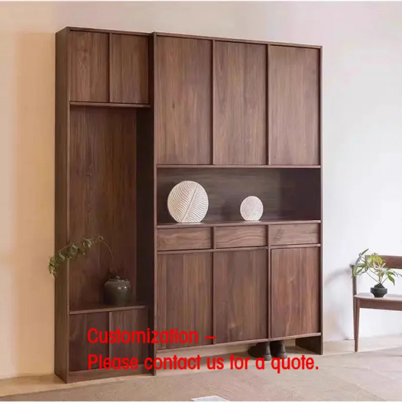 custom.European Style Multi-Functional Entrance Cabinet Modern Shoe Racks