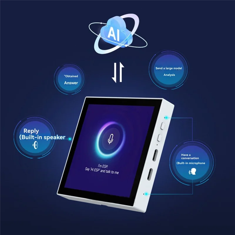 B04C-ESP32-S3 Smart 86 Box With 4-Inch Touch Screen 480X480 Display For Xiaozhi AI Deepseek Development Board