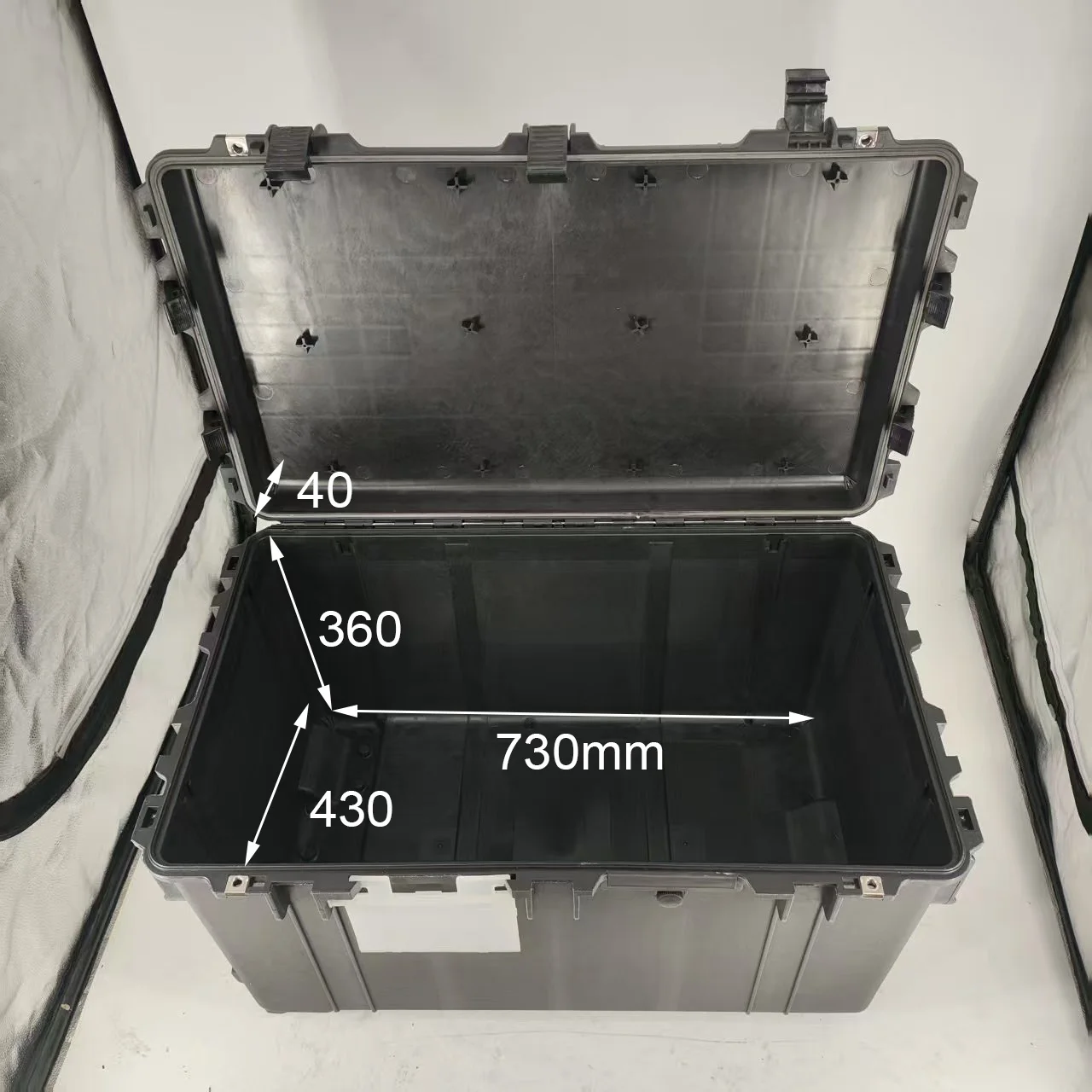 DPC134-3 Outdoor Large Waterproof Plastic Tool Storage Case Carrying Retractable Case With Wheels 800*490*450mm