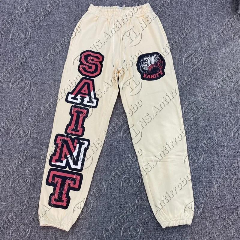25 الصيف الهيب هوب متصدع الرسومات شعار طباعة سانت Sweatpants الرجال النساء عداء ببطء الرباط سراويل تقليدية بنطلون خمر