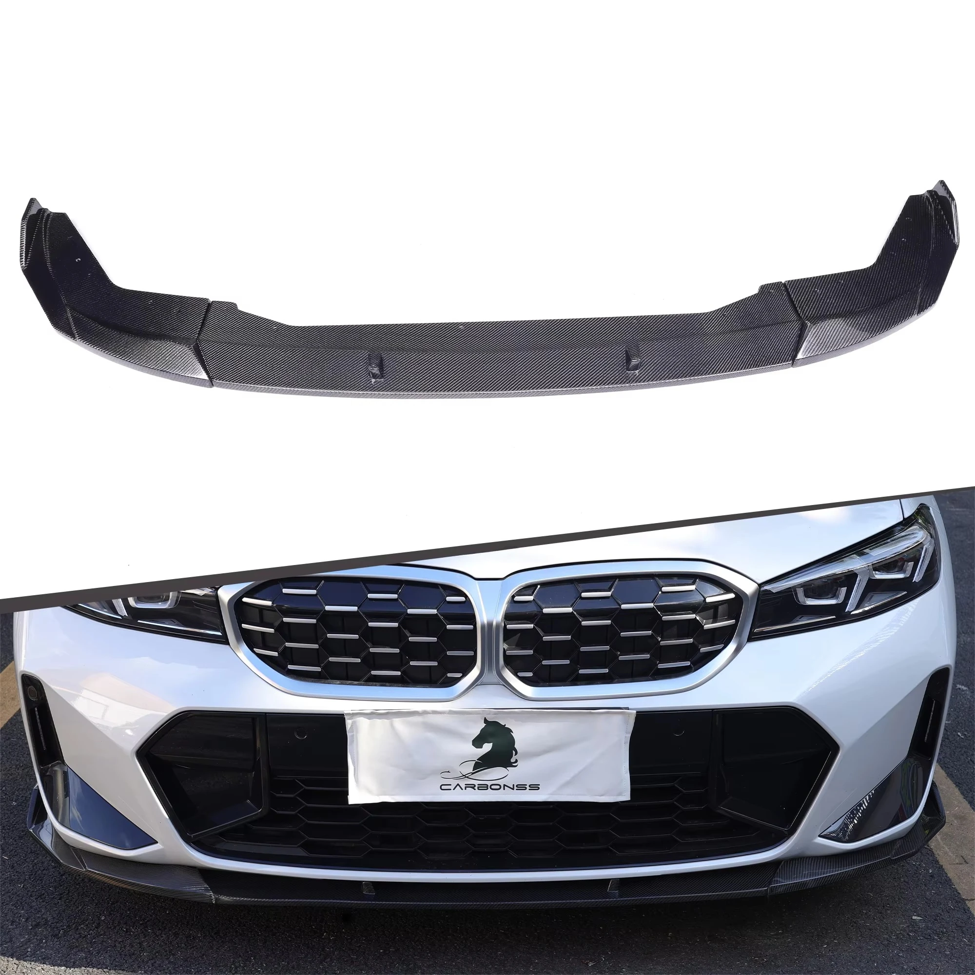 

3 PCS VT Style Carbon Front Lip for G20 LCI 2023+