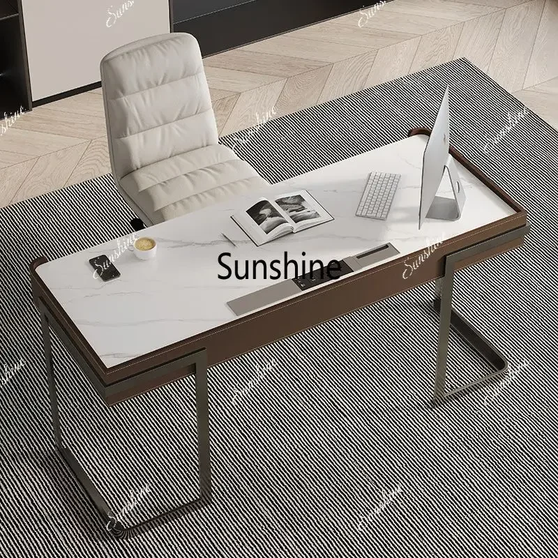YSlate desk light luxury modern minimalist design office desk computer