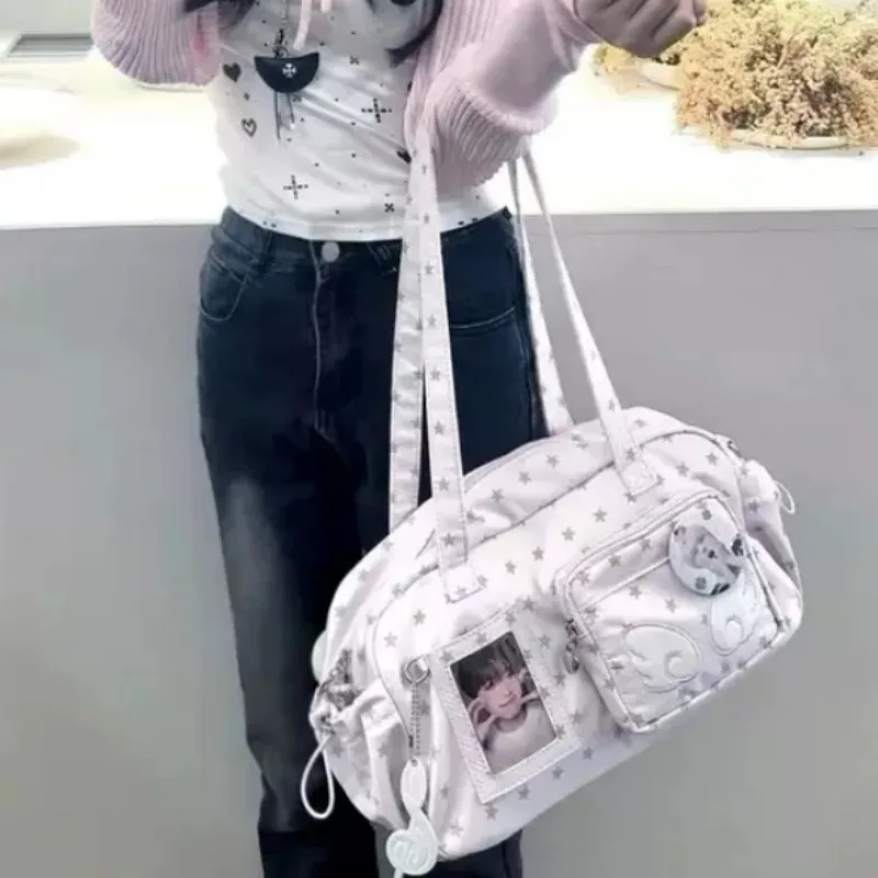 جديد المتخصصة تصميم ستار بنات Ulzzang Ita حقيبة Jk موحدة Y2K حقيبة كتف سعة كبيرة حقيبة كروسبودي لطيف Kawaii دمى حقيبة