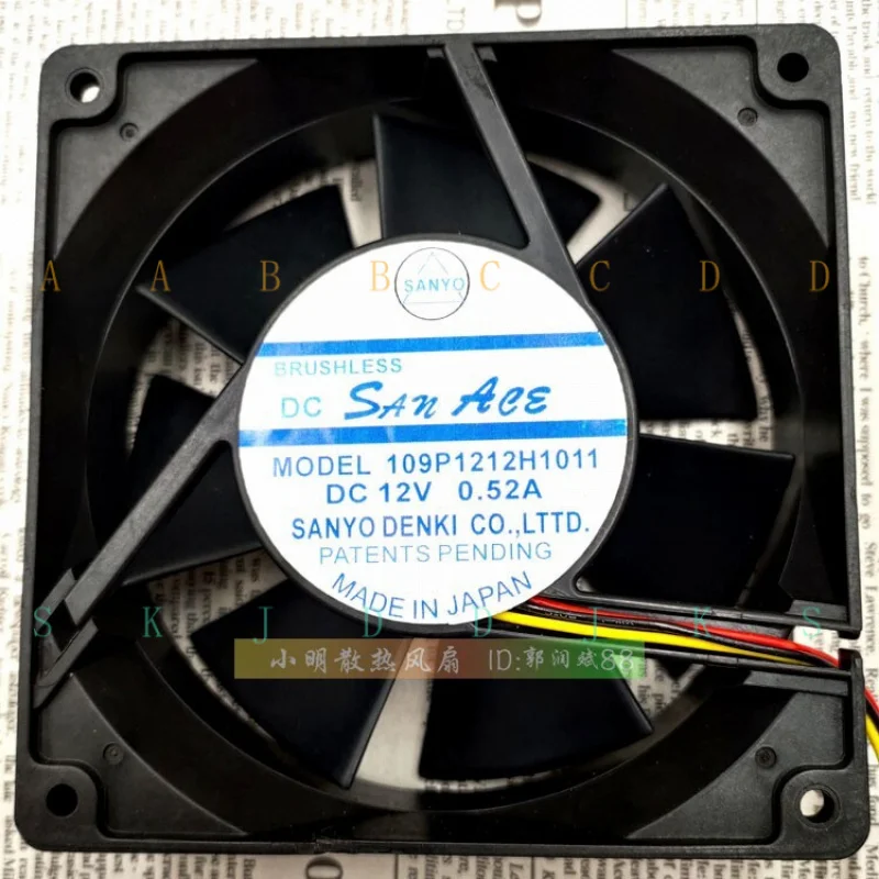 

M for 1 pcs Sanyo SAn Aes 109P1212H1011 12v 0.52A 12038 12CM chassis cooling fan