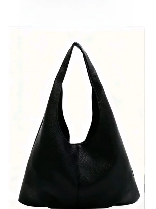 

Meet Large Capaci Retro Women's Tote Bag Simple Crossbody Underarm Single oulder Bag Casual Sle Magnetic Bule C...