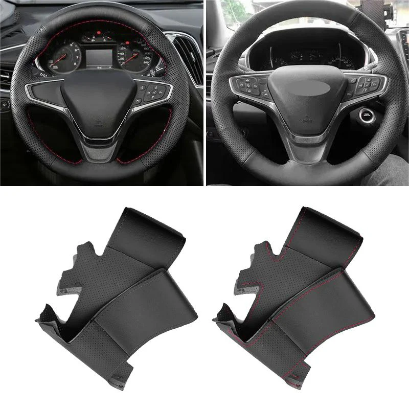 Trecce sul volante dell'auto per Chevrolet Malibu XL 2015 2016 2017 2018 2019 Equinox Opel Ampera-E copertura in pelle Trim