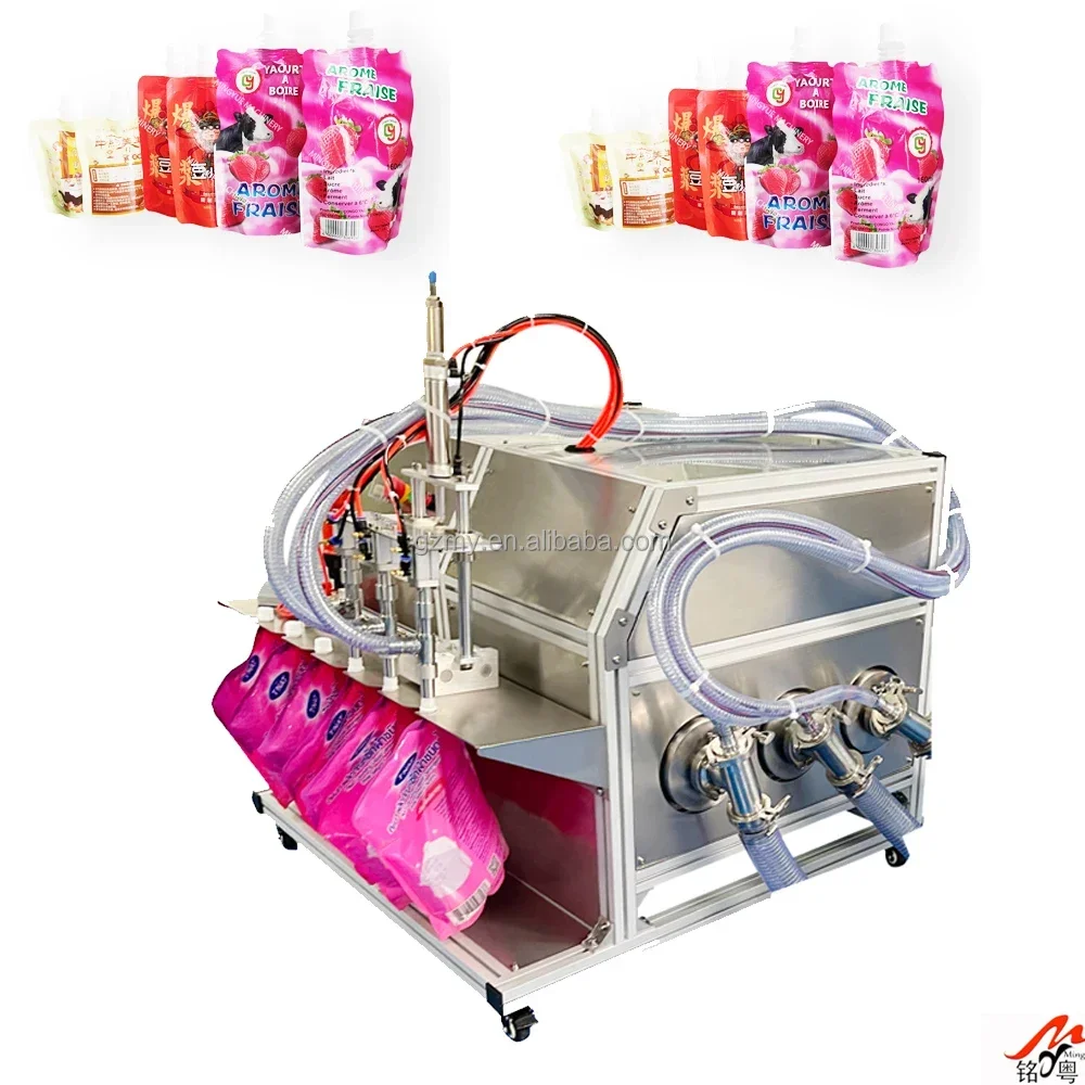 Viscous Soap Washing Liquid Detergent Digital Spout Pouch Filling Machine Juice Soybean Milk Filling And Capping Machine